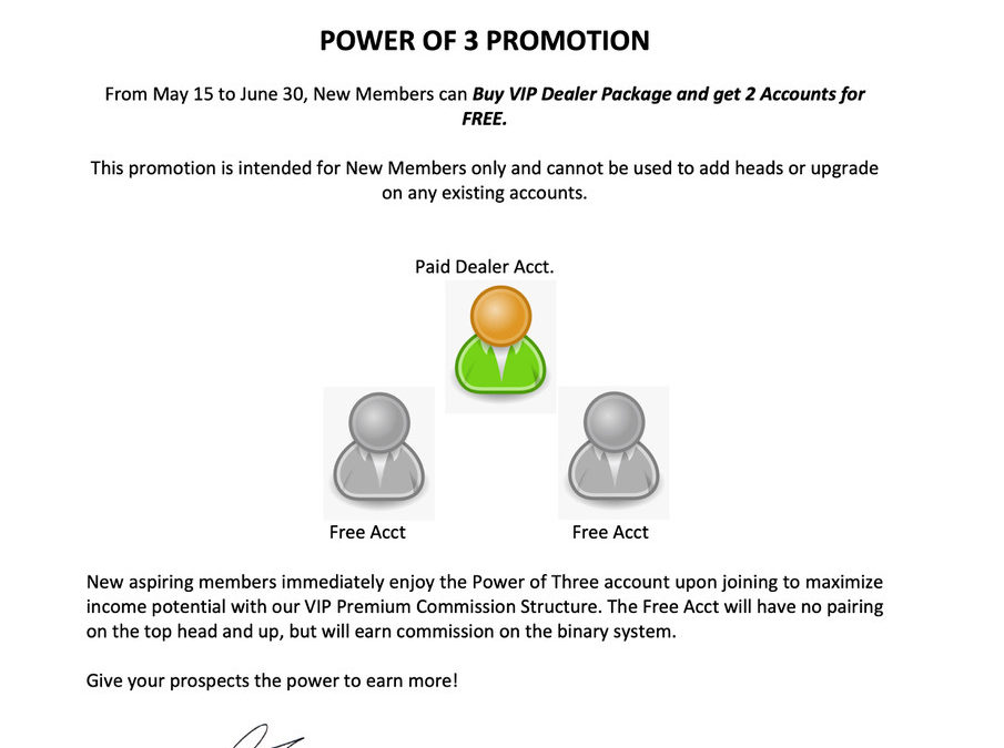 POWER OF 3 PROMOTION